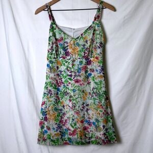 Unbranded Women Y2K Empire Waist Mini Dress Size S Floral Retro Feminine Flowy